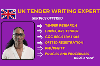 write UK tenders, nhs bids, domiciliary care proposals, cqc, grants