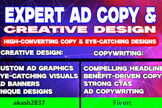 ad copy and creative design for facebook ads
