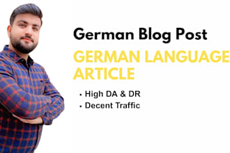 write german language article and publish on german blog