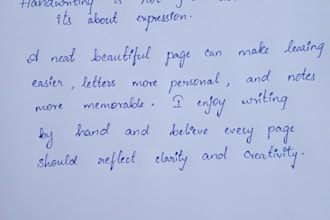 beautiful hand written notes and assignments