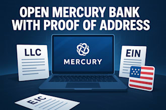 open a mercury bank account with proof of address for your llc