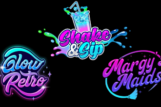 draw a hand lettering typography style logo design