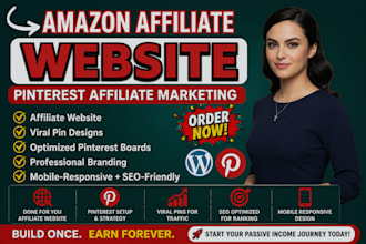 build a passive income affiliate website with pinterest traffic system