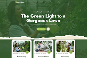 design lawn care website landscaping website gardening website