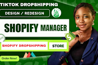 setup tiktok dropshipping shop, shopify dropshipping, shopify store manager