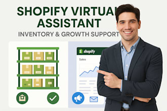 be your shopify virtual assistant for inventory management and marketing