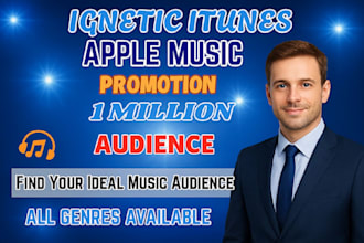 professionally promote your  itunes and apple music  music to real audiences