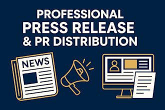 write and publish professional press release to yahoo finance and google news