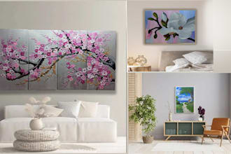 make realistic canvas wall art mockups