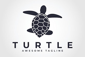 create elegant turtle logo design