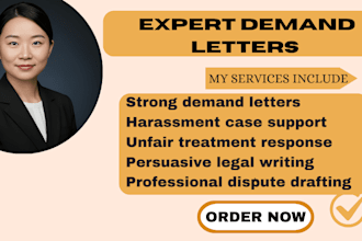 write a strong demand letter for harassment or unfair treatment issues in 24hrs