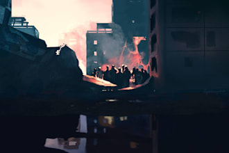 draw background scene or any digital art for you