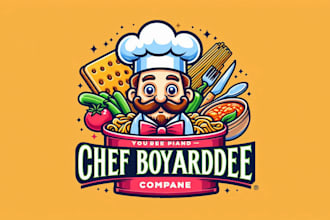 design chef homeboy ardee logo with satisfaction guaranteed