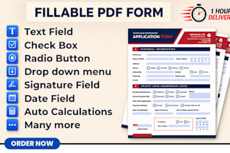 create fillable PDF form in 1 hour in adobe acrobat