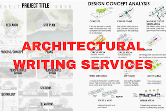 do architectural proposal writing, case study writing, training manual design