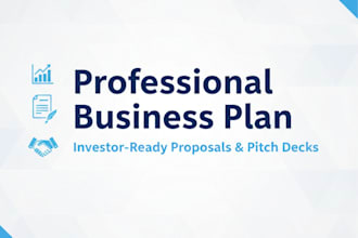 create business plan and investor proposal