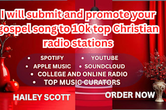 submit and promote your gospel song to 10k top christian radio stations