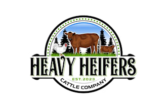 create professional and specially cow logo design