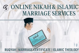 arrange online nikah with  witness, wali and certificate