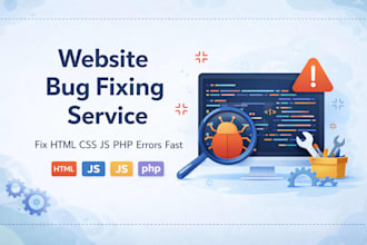 fix HTML, CSS, javascript, or PHP bugs and errors