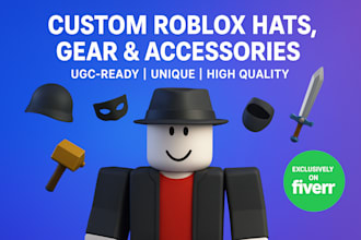design professional roblox hats, masks, and gear