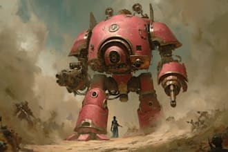 make  a  detailed warhammer illustration