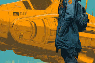 a sci fi character illustration or sci fi character