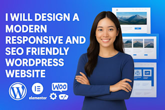 design a modern responsive and SEO friendly wordpress website