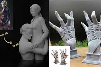 convert 2d to 3d toy 3d figure, figurines from picture or image to 3d printing