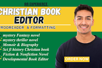 developmental edit christian fiction book romantasy novel self help book editing
