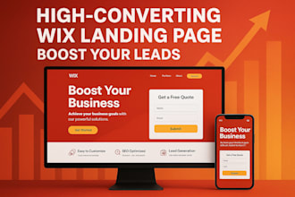 design custom wix website landing page SEO  mobile optimization