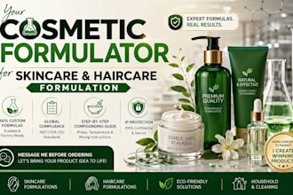 your cosmetic formulator for skincare and haircare formulation
