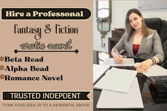 beta read, alpha read your romance novel, fantasy, erotic novel, fiction