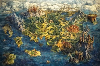 create a high quality fantasy map