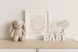a custom baby birth announcement cross stitch pattern with name and date
