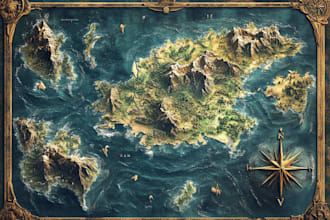 create a high quality fantasy map