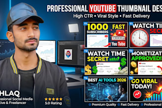design high CTR youtube thumbnails