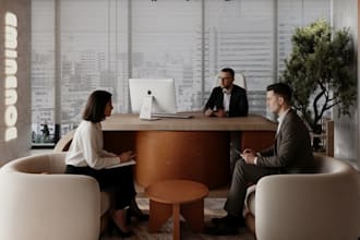 2d 3d office design workspace interior commercial design lobby conference room