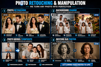 do professional photo retouching and photo manipulation
