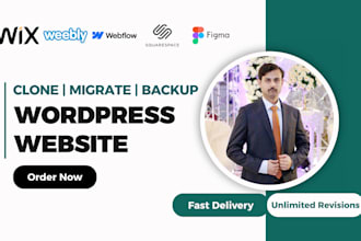 clone website, wix to wordpress and shopify migration