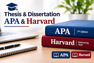 edit and format thesis or dissertation in apa and harvard