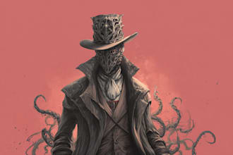 make dark art, horror or skull artworks illustration