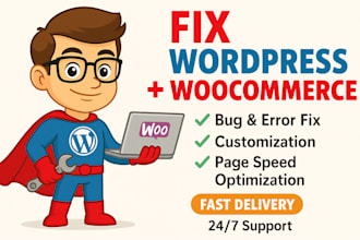fix woocommerce issues, checkout errors and customize your wordpress site