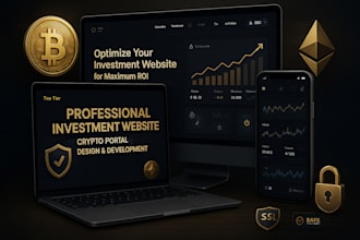 design, develop and optimize high ROI investment website, crypto portal expert