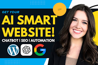 create ai powered website with SEO, chatbot and automation