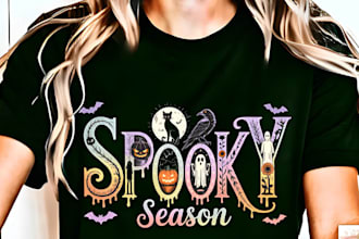 create custom halloween christmas tshirt design for etsy and amazon