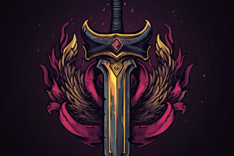design fantasy game logo