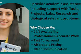 teach and assist biology relevant course like botany, zoology, biotechnology etc