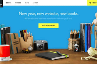 design ebook shopify store book website digital products website ebook store