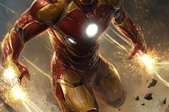 do superhero comic character art